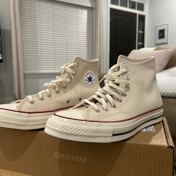 Converse All Star Cream High-Tops - Picture 1 of 4
